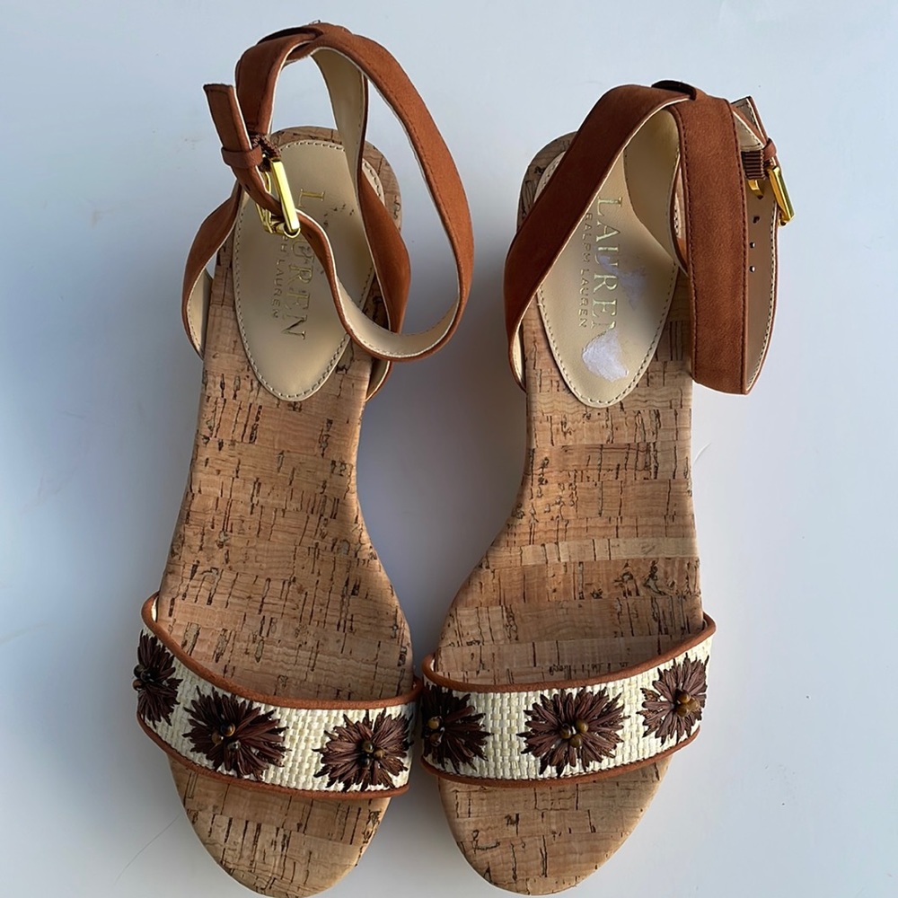 NWOT Ralph Lauren Odelia Cork Sandals